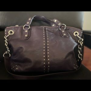 ***SOLD**** Michael Kors plum studded Astor bag